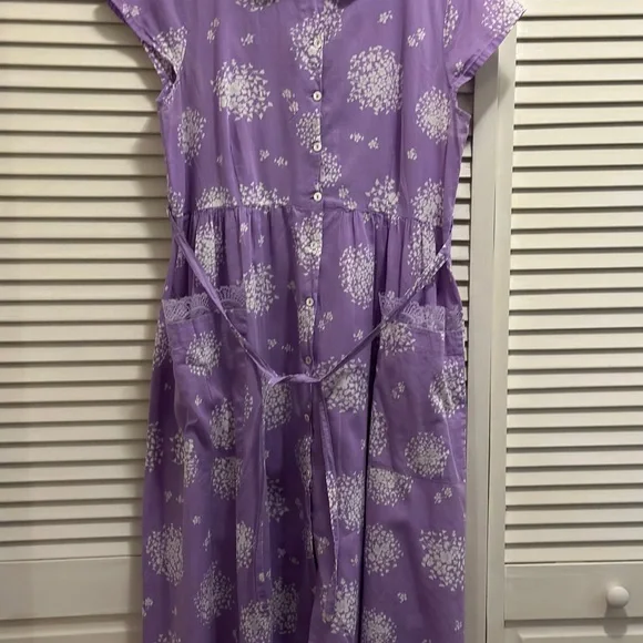 April Cornell Purple Floral Button-Up Blouse - Picture 3 of 5